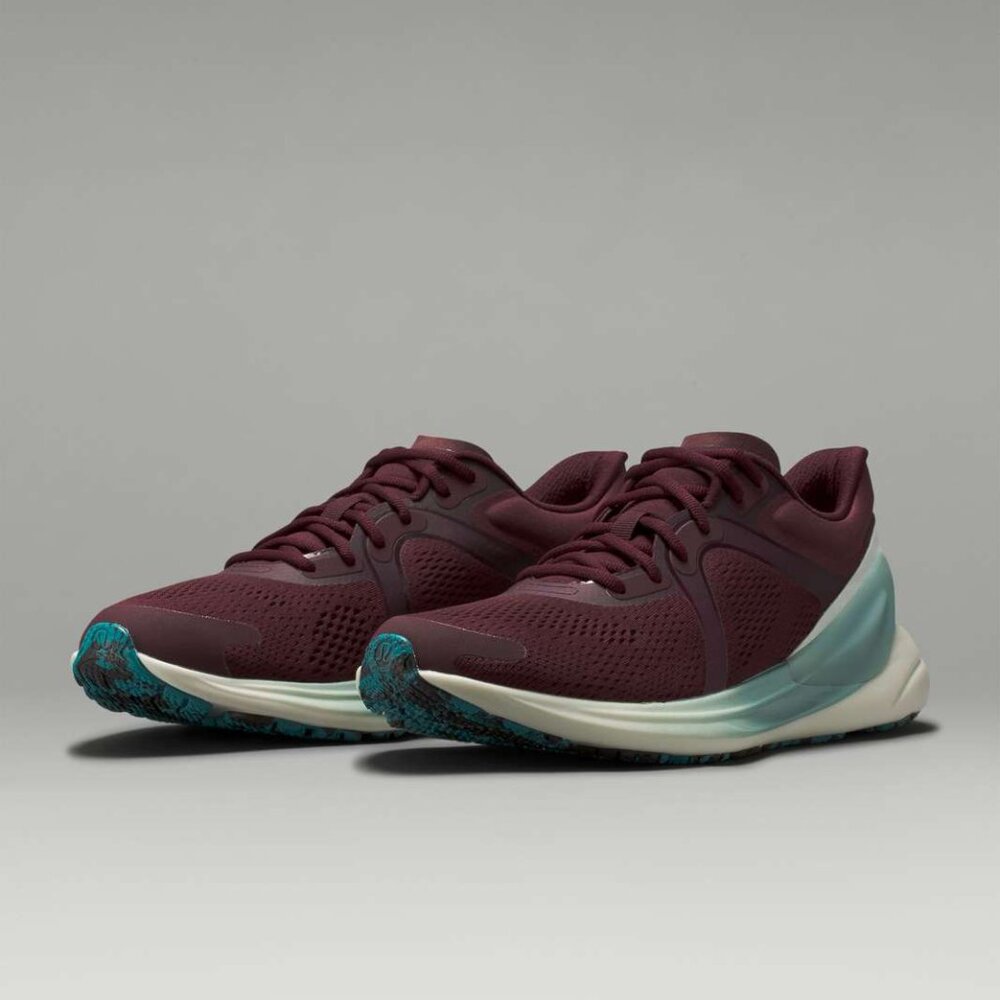 Lululemon BlissFeel Running Shoes Sneakers Cassis Ocean Air Hazy Jade Burgundy